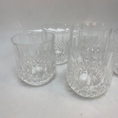 Set of 5 Crystal Rocks Drink Glasses Barware Glassware