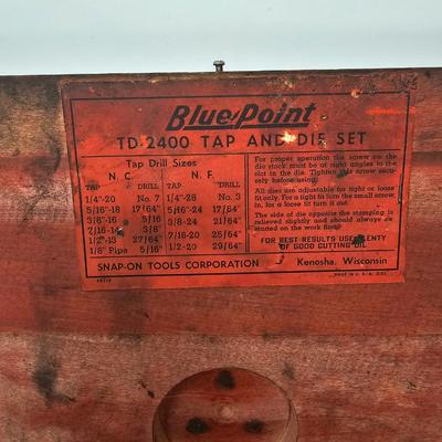 Vintage Snap-On Tools Blue-Point Tap and Die Set