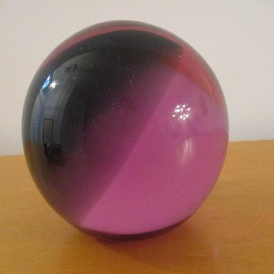 Two Tone Glass Paperweight