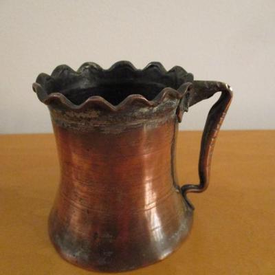 Pair of Vintage Copper Items includes Bowl and Cup