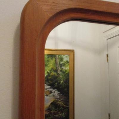 Solid Wood Framed Foyer Wall Mirror