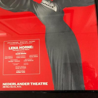 Original 1981 â€˜LENA HORNE: The Lady and Her Musicâ€™ Theatre Window Card/Poster Framed 14â€x22â€ Nederlander Theatre NYC