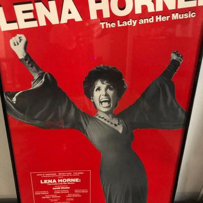 Original 1981 â€˜LENA HORNE: The Lady and Her Musicâ€™ Theatre Window Card/Poster Framed 14â€x22â€ Nederlander Theatre NYC