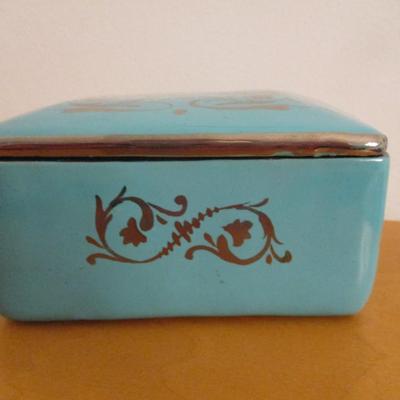 Hand Painted Ceramic Italian Trinket Box