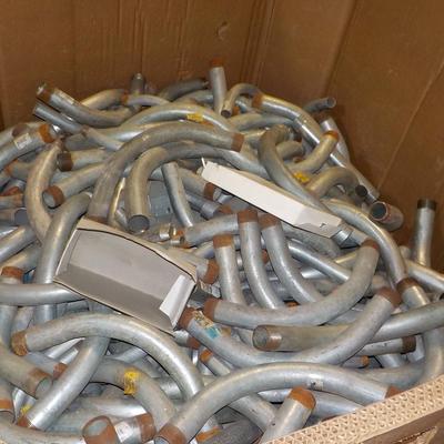 Electrical galvanize fittings and elbows. Count 700.