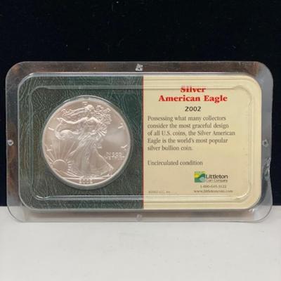 Silver American Eagle Uncirculated Silver Dollar 2002
