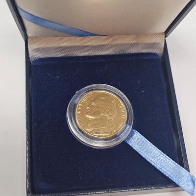 2004 Uncirculated Gold Nickel Coin - Lousiana Purchase