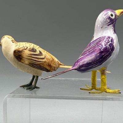 Lot of Small Vintage Various Colorful Metal Bird Decorative Figurines