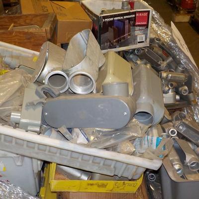Conduit , ultra light, PVC, Junction boxes, brackets, covers, non metal count 2300.
