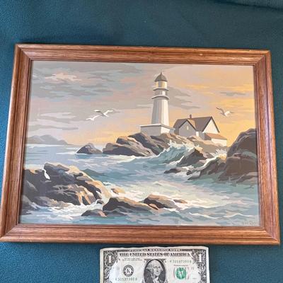 LIGHTHOUSE OIL PAINTING D.M. RADICE ARTIST SIGNED