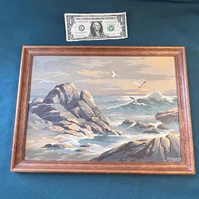 SEASCAPE OIL PAINTING D.M. RADICE 1967 ARTIST SIGNED