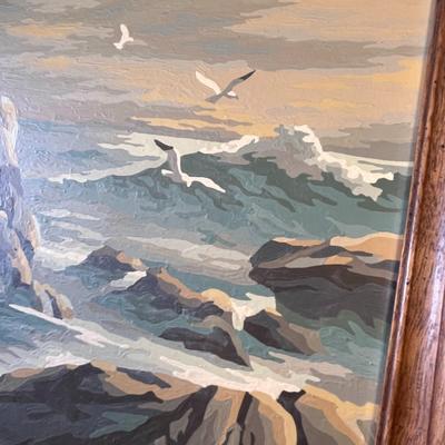 SEASCAPE OIL PAINTING D.M. RADICE 1967 ARTIST SIGNED