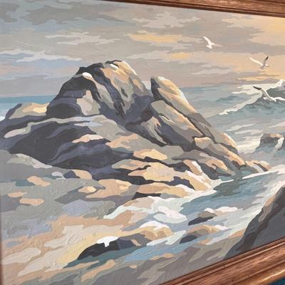 SEASCAPE OIL PAINTING D.M. RADICE 1967 ARTIST SIGNED