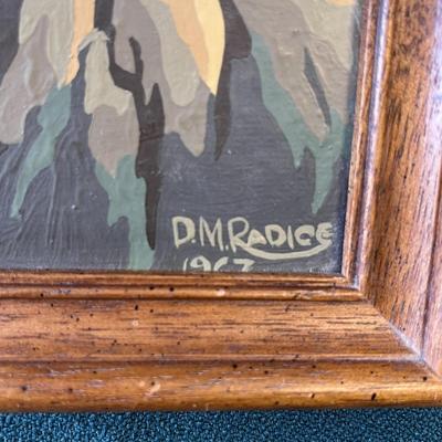 SEASCAPE OIL PAINTING D.M. RADICE 1967 ARTIST SIGNED