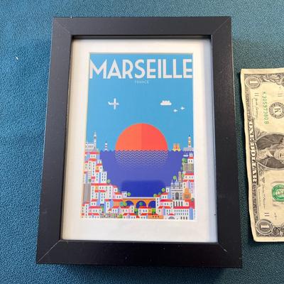 COLORFUL MARSEILLE FRANCE FRAMED PRINT