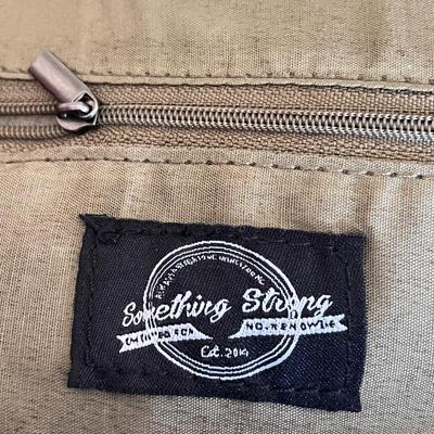 CANVAS BRIEF LAPTOP BAG by SOMETHING STRONG