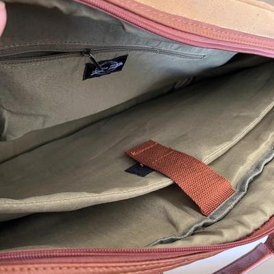 CANVAS BRIEF LAPTOP BAG by SOMETHING STRONG
