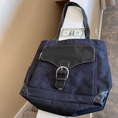 LARGE STURDY â€œBUD LITEâ€ LEATHER, SUEDE, FABRIC PURSE BAG