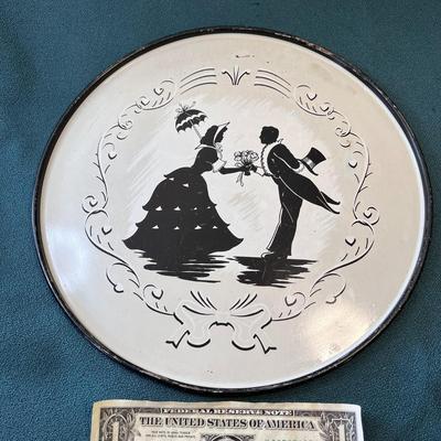 VINTAGE CIRCA 1940â€™s-50â€™S 11â€ SILHOUETTES TRAY