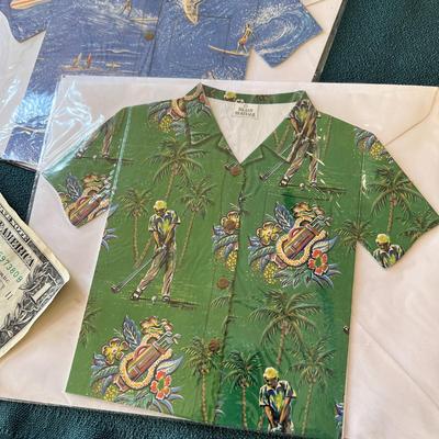 FUN HAWAIIAN SHIRT OVERSIZED NOTE CARD x 2