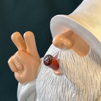 PEACENIK CIGAR SMOKING GNOME NEW FROM BOX!