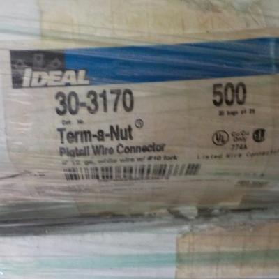 Insulated Bushings, Pigtail connectors, Hardware for connecting conduit. count 2300.