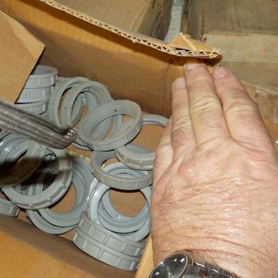 Insulated Bushings, Pigtail connectors, Hardware for connecting conduit. count 2300.