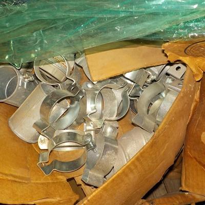 Metal 4x4 boxes, conduit couplings, hangers junction boxes. count 1500.