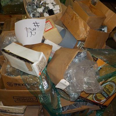 Metal 4x4 boxes, conduit couplings, hangers junction boxes. count 1500.