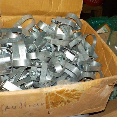 Metal 4x4 boxes, conduit couplings, hangers junction boxes. count 1500.