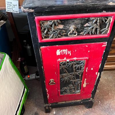 Red and black Chinese wooden Project Cabinet