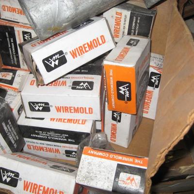 Wire mold , commercial lights, metal corners. count 250 items.