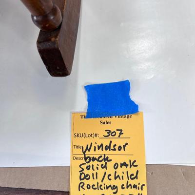 Child/ Doll Sized Windsor back Oak rocking Chair