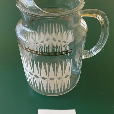 Vintage White Pattern 10â€ Pitcher