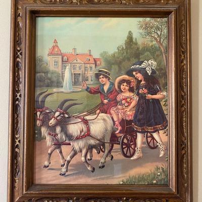 Vintage German Lithograph Childâ€™s Buggy