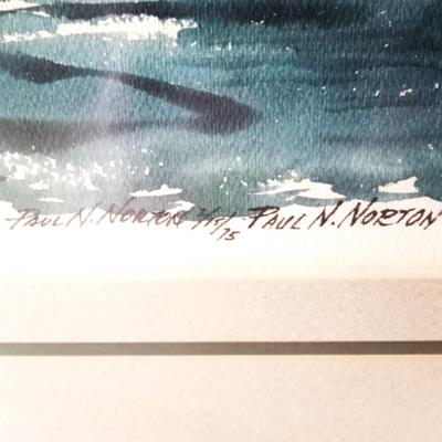 FRAMED "STEAMBOAT DELTA QUEEN" PRINT BY PAUL N. NORTON '75