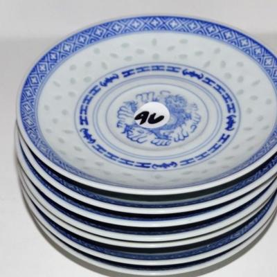 Rice Bowls Blue and White with Dragon