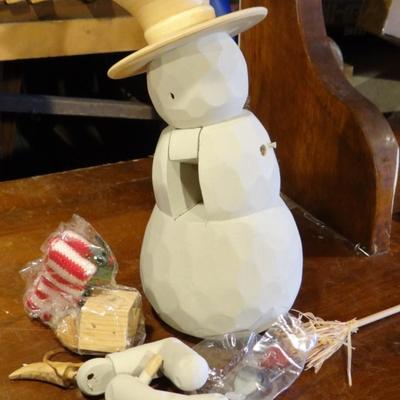 D-I-Y Nutcracker Snowman w/ decor