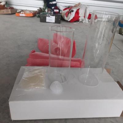 Glass Candle Decor NIB