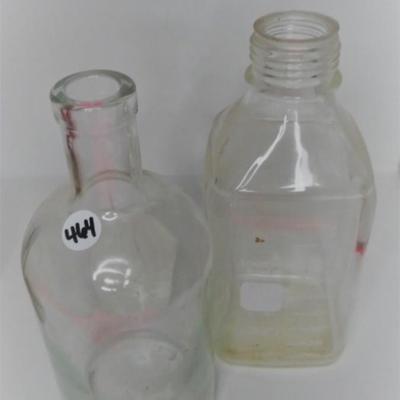 Antique Glass Bottle and Pyrex Bottle