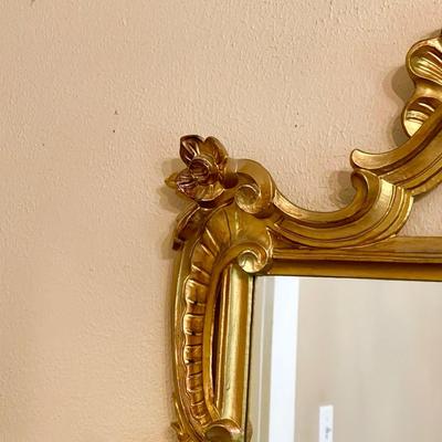 Small Adorable Gilded Gold Mirror ~ Made In Itay