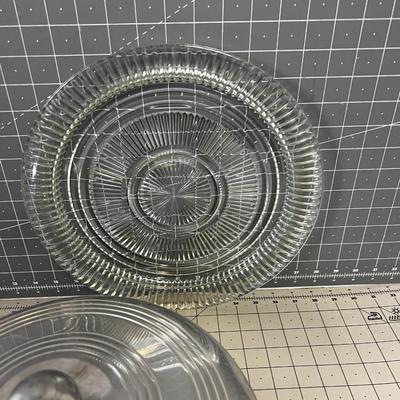 Cake Plate and Aluminum Cover 