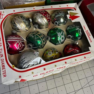5 Boxes of Glass Ornaments