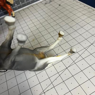 Toy Horses Plastic (3) Copper, Brown and Gray 6" Tall 