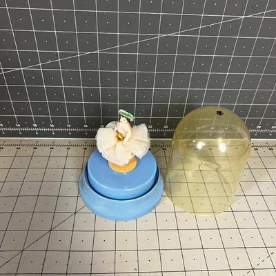 Vintage Music Box, Blue with Pink Ballerina 