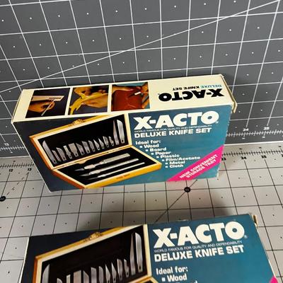 (2)  X-Acto Deluxe Set of knife point. NEW in the Box 