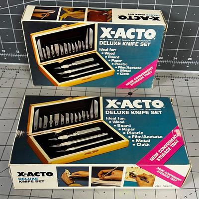(2)  X-Acto Deluxe Set of knife point. NEW in the Box 