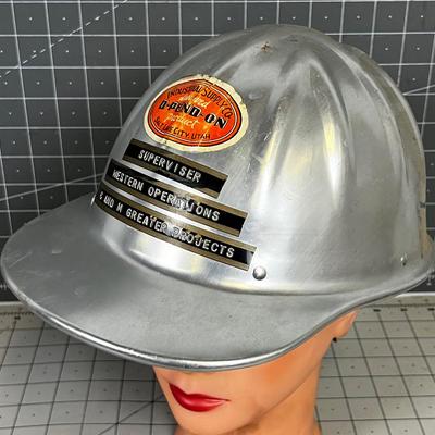 Vintage Metal Hard Hat