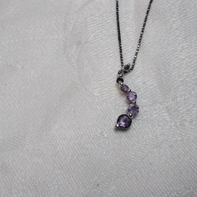 Amethyst 16" 925 Necklace