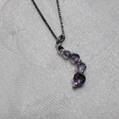 Amethyst 16" 925 Necklace